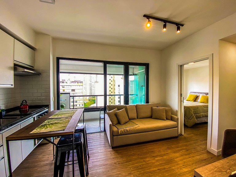Bela Cintra Piscina Terraço Sala e Quarto Perto Paulista
