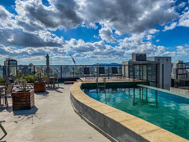 Bela Cintra Piscina Terraço Sala e Quarto Perto Paulista