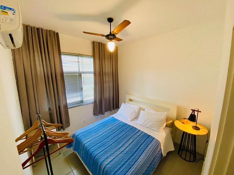 Apartamento 2 quartos 200m da praia e ao lado dos Shoppings