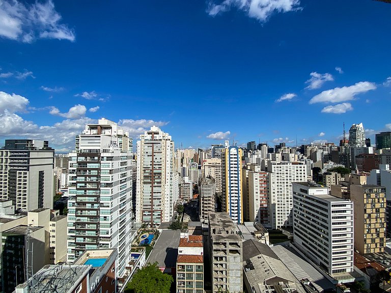 Bela Cintra Piscina Terraço Sala e Quarto Perto Paulista