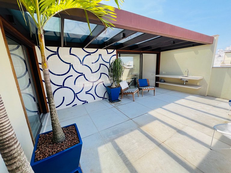 Apartamento espetacular com rooftop a céu aberto