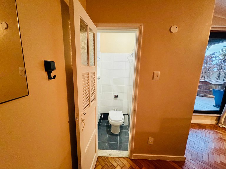 Studio with terrace and shower