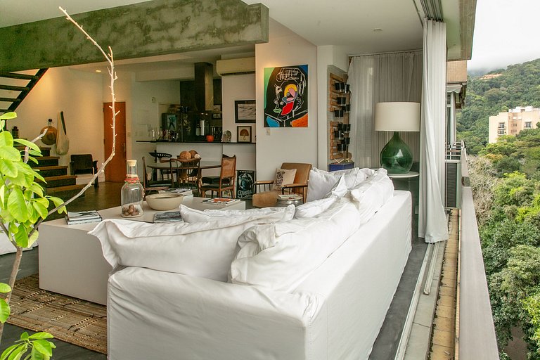Duplex na Gávea com Vista deslumbrante, perto de Tudo!
