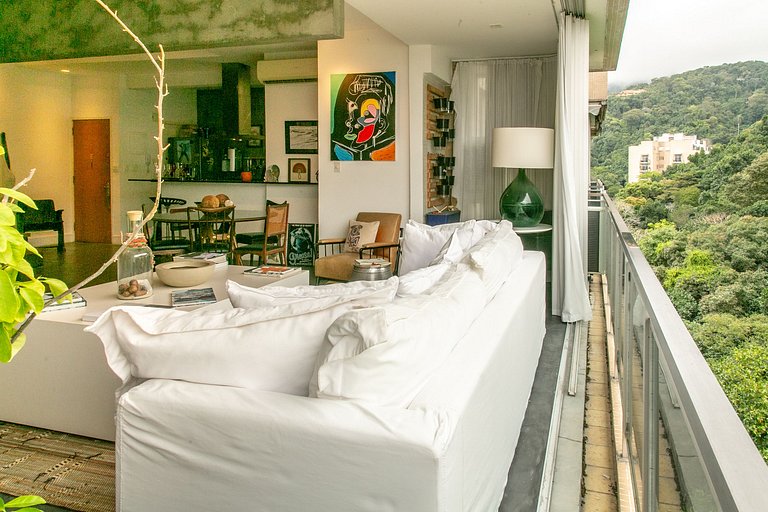 Duplex na Gávea com Vista deslumbrante, perto de Tudo!