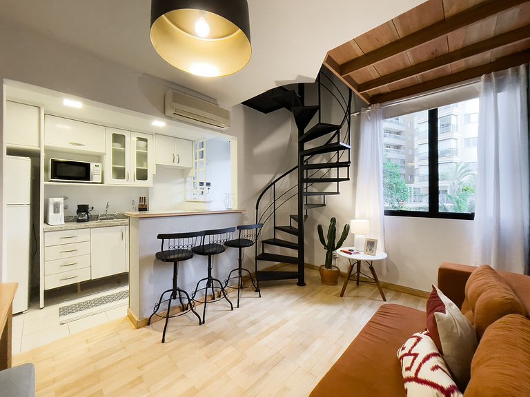 Duplex Moderno Vila Olímpia | Wi-Fi 600M e Vaga