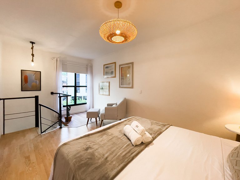 Duplex Moderno Vila Olímpia | Wi-Fi 600M e Vaga