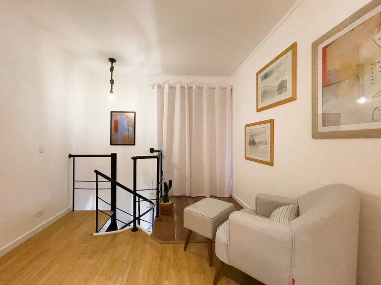 Duplex Moderno Vila Olímpia | Wi-Fi 600M e Vaga